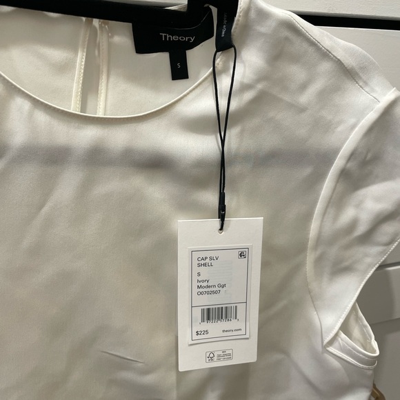 Theory silk cap sleeve blouse. Never worn. New with tags - Picture 2 of 3
